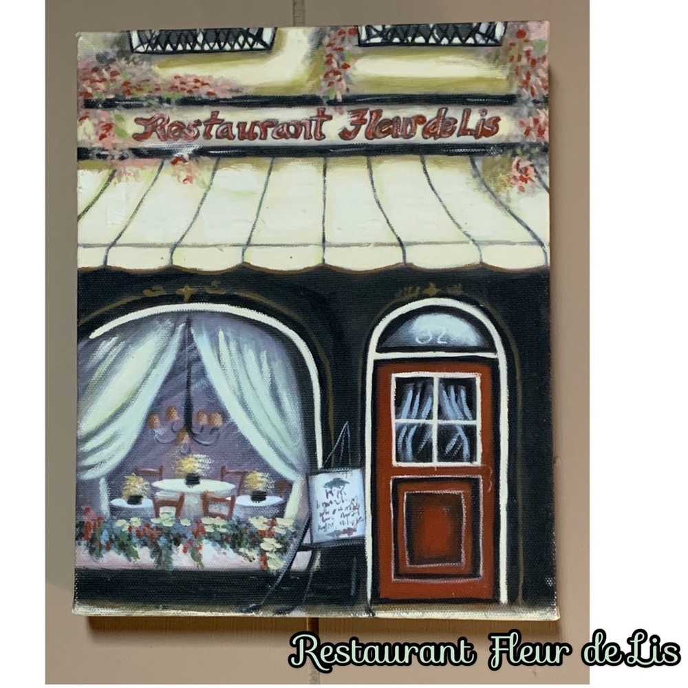 10 x 8 Restaurant Fleur de Lis Canvas Wall Art